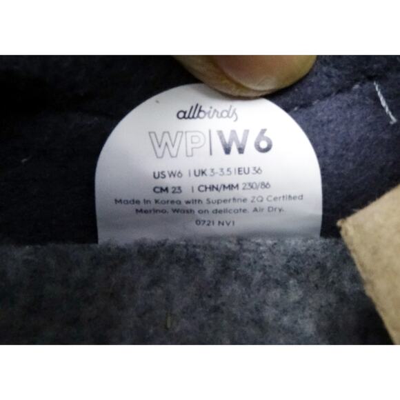 Allbirds Wool Piper Fuji Gray Women 6 New In Box - Picture 7 of 9